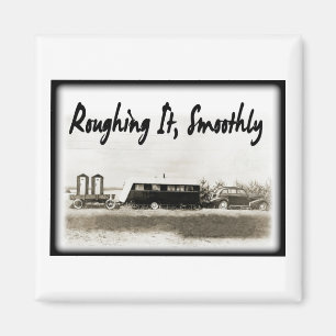 Imán Roughing lo suavemente en remolque del vintage