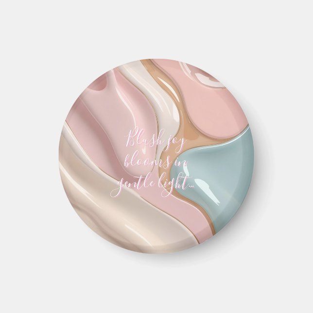 Imán Round magnet in stylish abstract graphic (Frente)