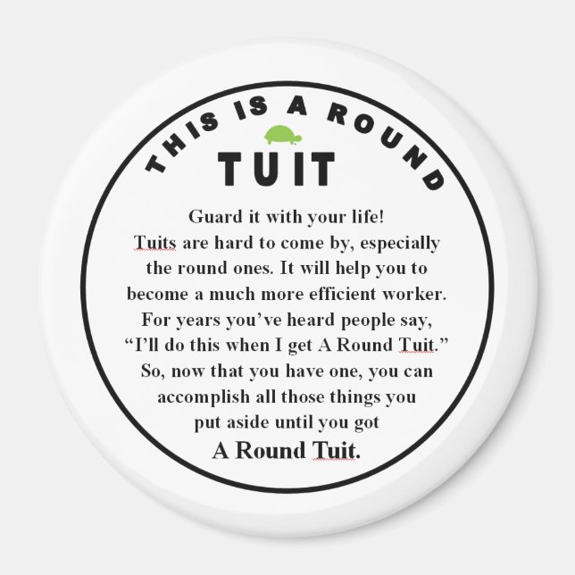 Imán ROUND TUIT stick on (Frente)