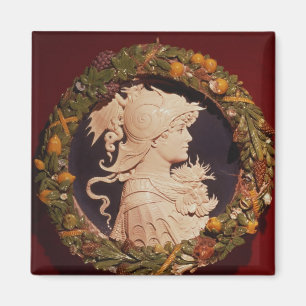 Imán Roundel con retrato de perfil