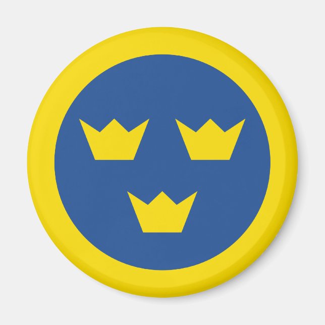 Imán Roundel Magnet de Suecia (Frente)