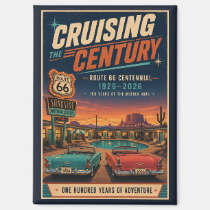 Imán Route 66 Centennial Retro Motel Piscina al aire li