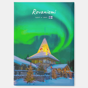 Imán Rovaniemi, Finlandia - Aurora Mágica Plana