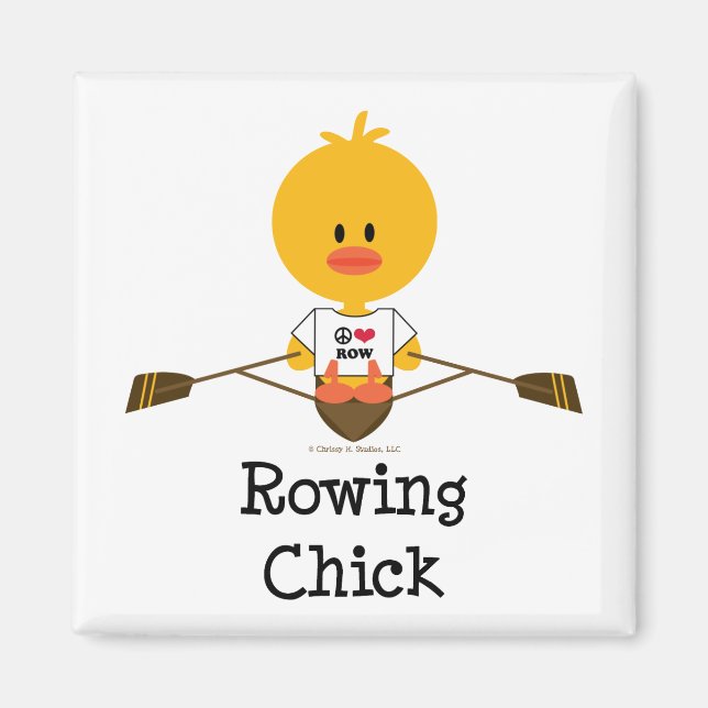 Imán Rowing Chick Magnet (Frente)