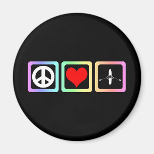 Imán rowing del amor de la paz