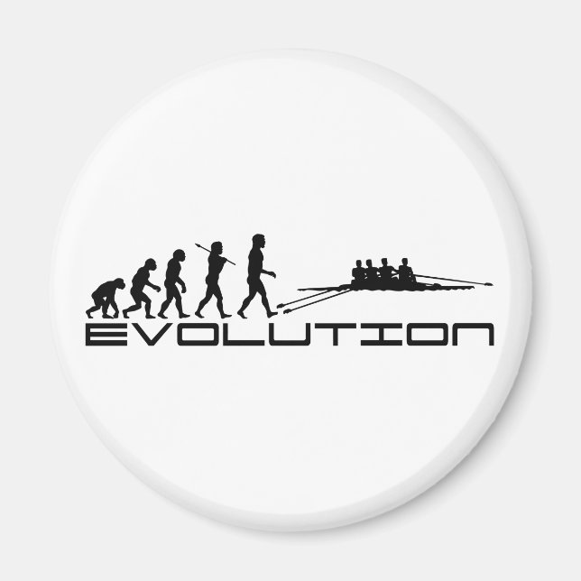Imán Rowing Rower Water Sport Evolution Art (Frente)