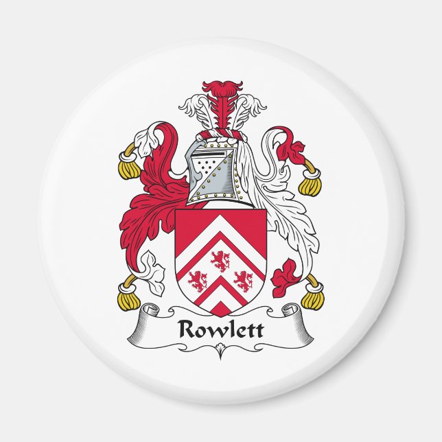 Imán Rowlett Family Crest (Frente)