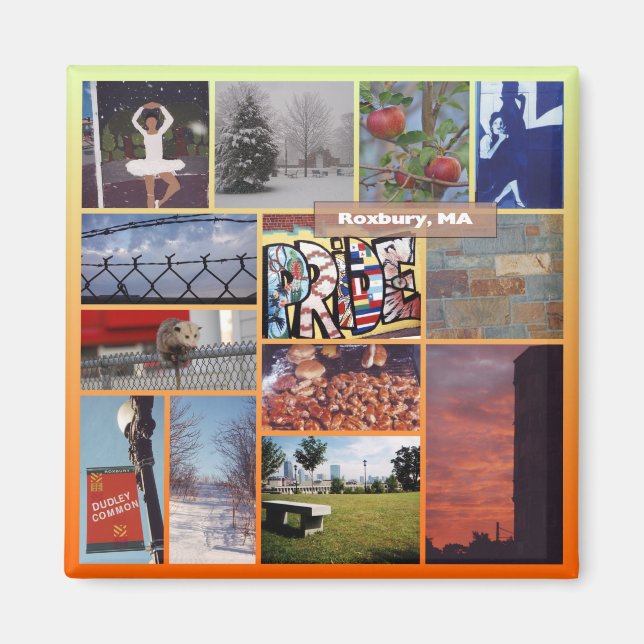 Imán Roxbury, Massachusetts Photo Collage 9958 (Frente)