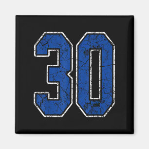 Imán Royal Blue And White Número 30 Jersey Player Unifo