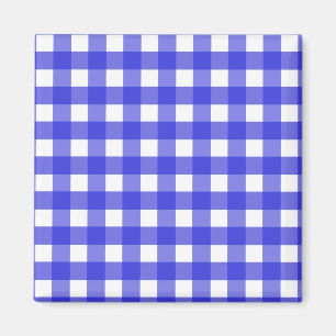 Imán Royal blue gingham