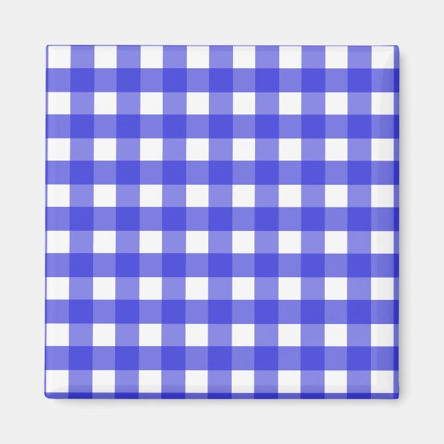 Imán Royal blue gingham (Frente)