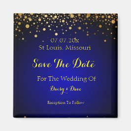 Imán Royal Blue Save The Date Magnet