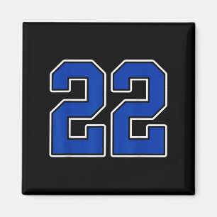 Imán Royal Blue White Number 22 Jersey Player Uniform #