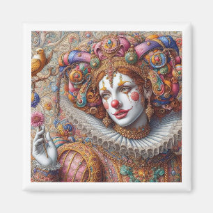 Imán "Royal Harlequin Elegance - Magnet artístico"