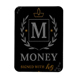 Imán "Royal NMKY Emblem – Monogram M Crest Design"