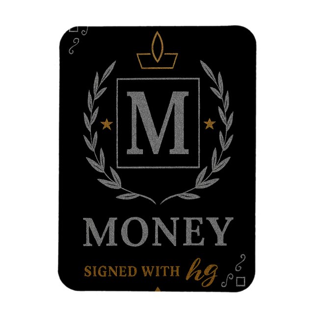 Imán "Royal NMKY Emblem – Monogram M Crest Design" (Vertical)