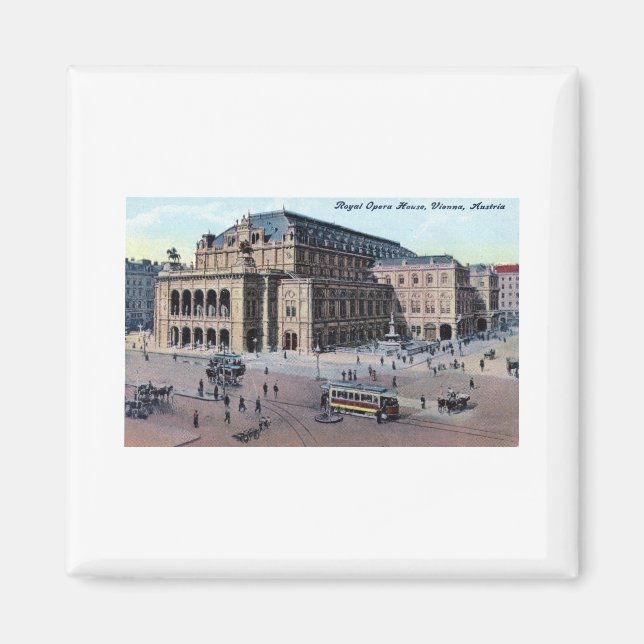 Imán Royal Opera House, Viena, Austria c1915 Vintage (Frente)