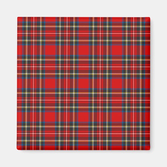Imán Royal Stewart Tartán Plaid Scottish Pattern (Frente)