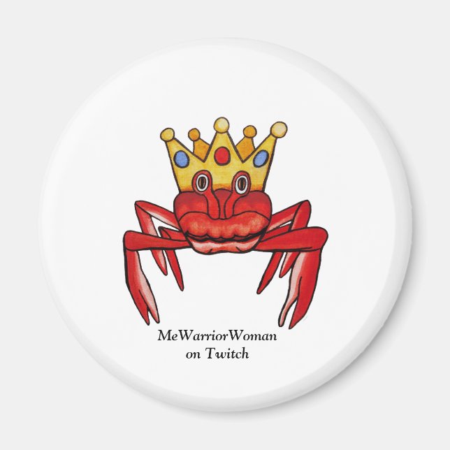 Imán Royalty del cangrejo, MeWarriorWoman en Twitch (Frente)