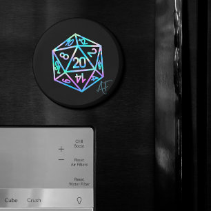 Imán RPG Crit AF   Holo Fantasy Tabletop PnP Gamer Dice