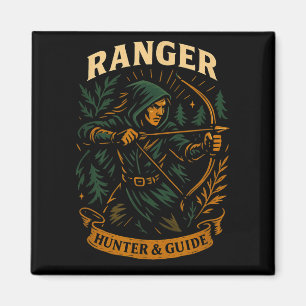 Imán Rpg Gamer Ranger D20 Dice Nerdy Geek Hombres Mujer