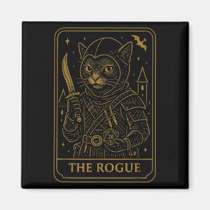 Imán Rpg Gamer Rogue D20 Dice Nerdy Geek Cat Men