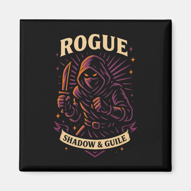 Imán Rpg Gamer Rogue D20 Dice Nerdy Geek Men Women Kids (Frente)