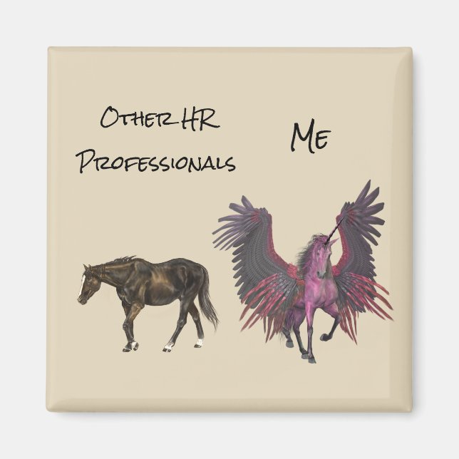 Imán RRHH Divertido Recursos Humanos Tú Yo Pegaso (Frente)