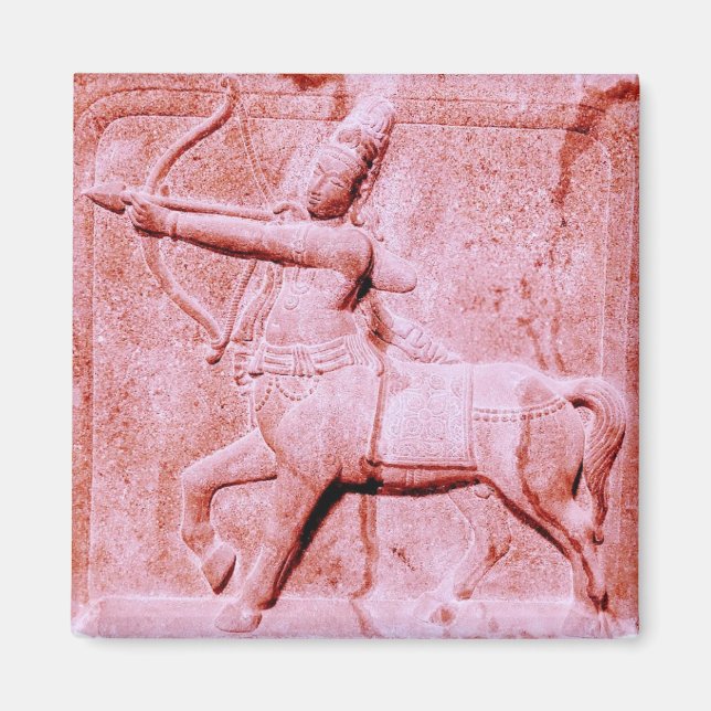 Imán Rubor Pink Sagittaritarius Fridge Magnet (Frente)