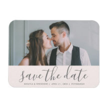 Rubor Pink Save the Date Boda Photo
