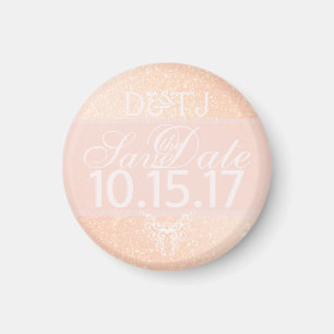 Imán Rubor Shimmer Save the Date Magnet