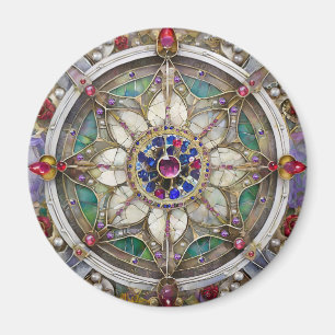 Imán Ruby, Amethyst, Sapphire y Pearl Mandala
