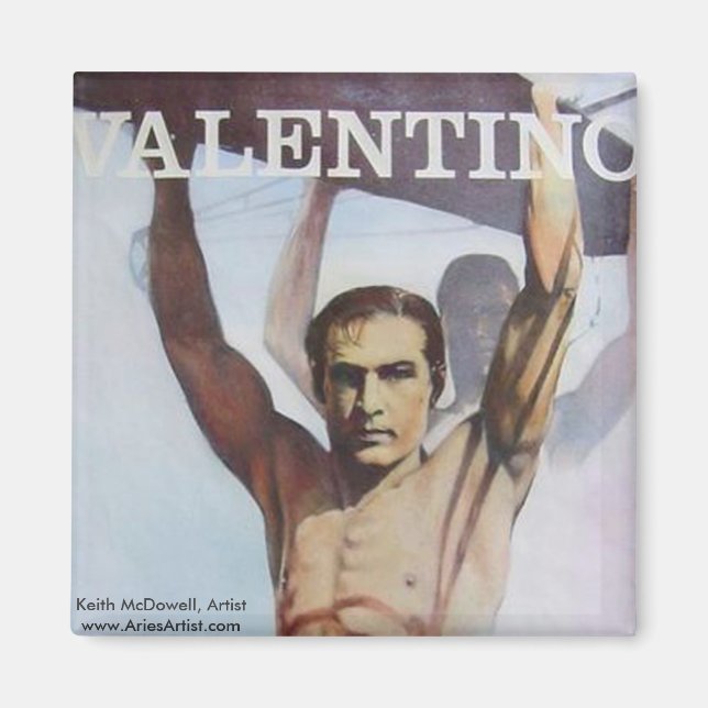Imán Rudolph Valentino: www.AriesArtist.com (Frente)