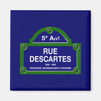 Imán Rue Descartes, Rótulo Callejero de París