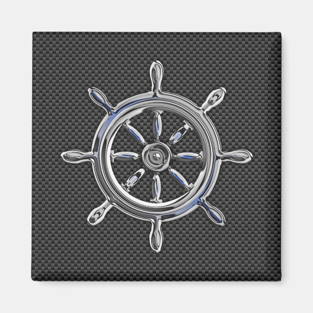 Imán Rueda al estilo de fibra de carbono (Frente)