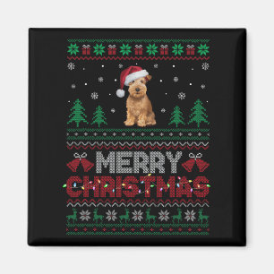 Imán Rueda blanda recubierta Terrier Perro Santa Hat Na
