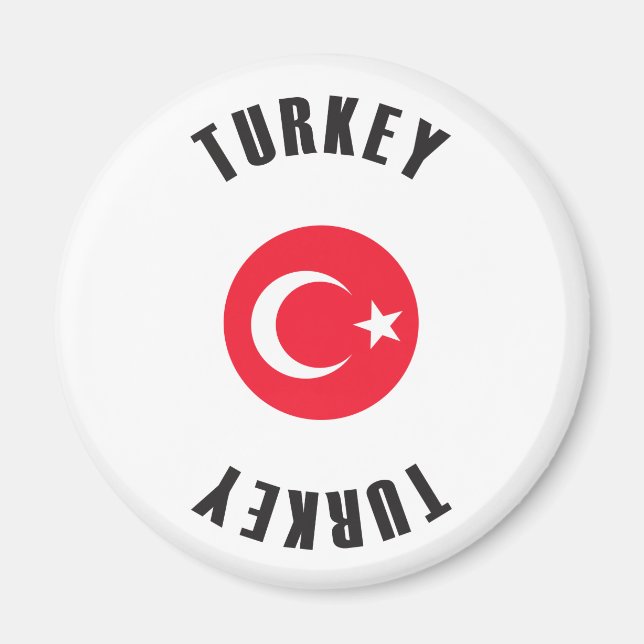 Imán Rueda de la bandera de Turquía (Frente)