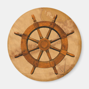 Imán Rueda de madera de la nave