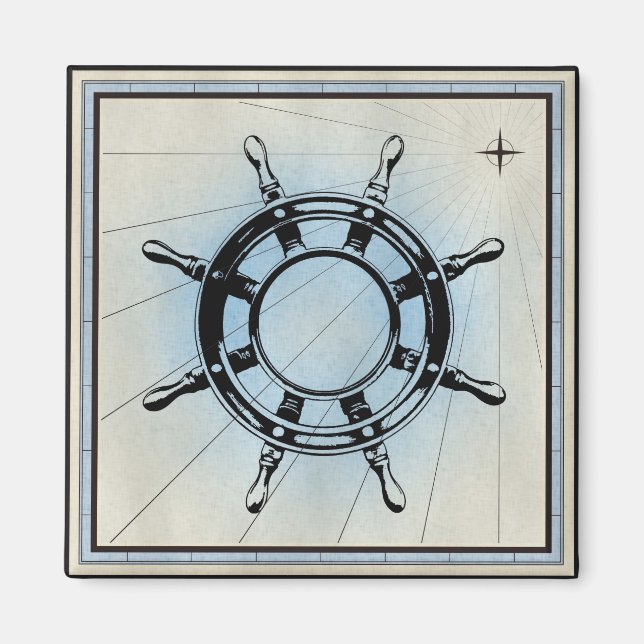 Imán Rueda de nauta vintage para navegación (Frente)