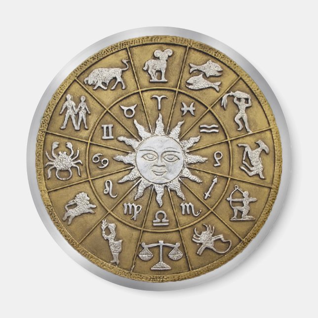 Imán Rueda de Zodiac de Brass (Frente)