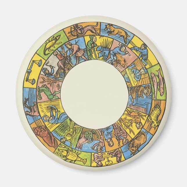 Imán Rueda de zodiaco esterográfica (Frente)