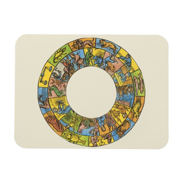 Imán Rueda de zodiaco esterográfica (Horizontal)