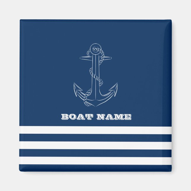Imán Rueda Náutica, Navy Blue Stripes Sailor (Frente)