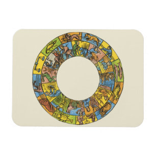 Imán Rueda zodiacal celeste vintage y astrologica