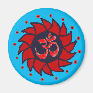 Imán Ruedas Om y Rojas - Magníficos de yoga