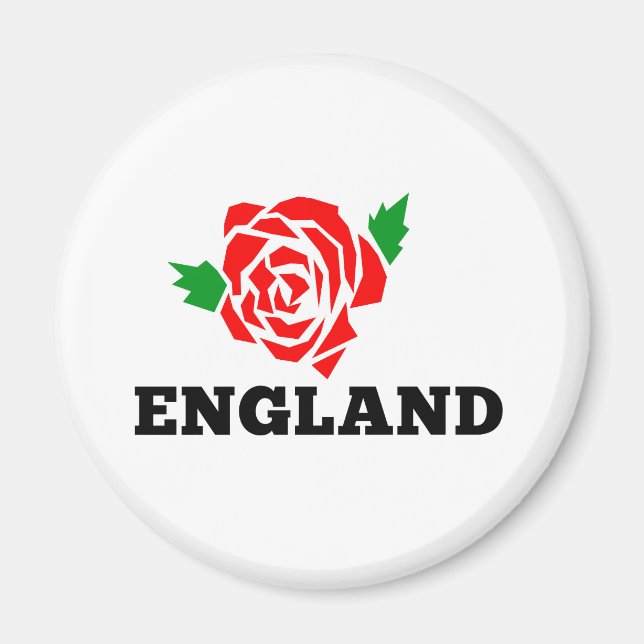 Imán Rugby England Rosa de Inglaterra (Frente)