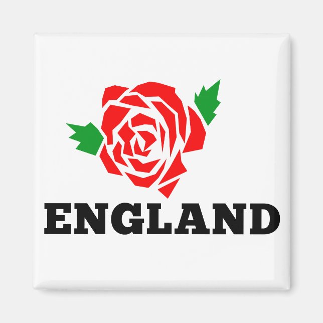 Imán Rugby England Rosa de Inglaterra (Frente)