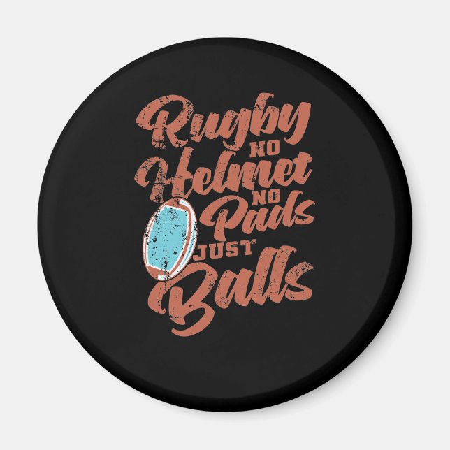 Imán Rugby no Helmet no Pads solo bolas de fútbol (Frente)