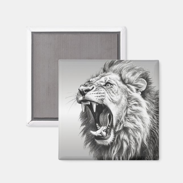 Imán Rugido del león  (Anverso/Reverso)