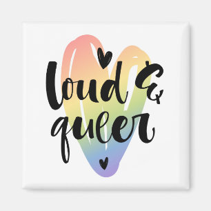 Imán Ruidoso y queer  Corazón acuarela